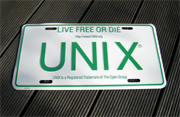 UNIX License Plate